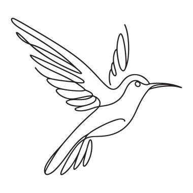 Zarif Sinekkuşu Çizgisi Sanat İllüstrasyonu Zarafet ve Çevikliği simgeliyor