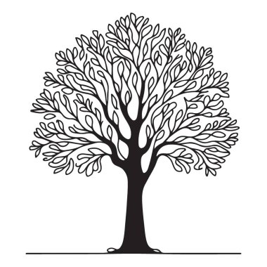 Ayrıntılı Ağaç Görünümü Doğanın ve Büyümenin Sembolü