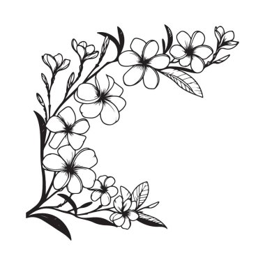 Çiçek Köşesi Tasarımı Dekoratif Tesisat Sanatsal Çizgi Çizimi