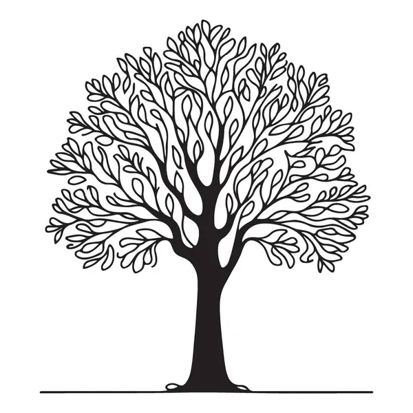 Ayrıntılı Ağaç Görünümü Doğanın ve Büyümenin Sembolü