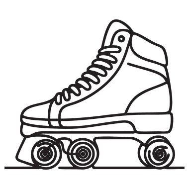 Retro Paten Çizimi Tekli Devamlılık Çizgisi Sanat Biçimi