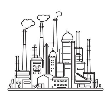 Çevre Kirliliği ve Endüstriyel Üretim Endişelerini Sembolize eden Fabrika Resimleri