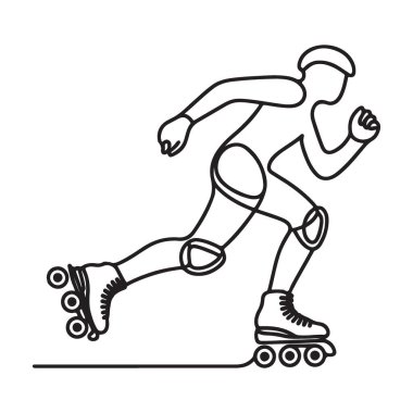 Patenci Siluet Hattı Sanat Tek Vuruş Çizim Çizimi