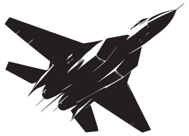 Jet Fighter Uçak Vektör Çizimi Hava Kuvvetleri Tasarımları için harika