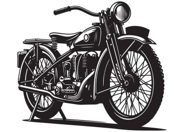 Klasik Motosiklet Silüeti Heyecanlar İçin Zamansız Araç Tasarımı
