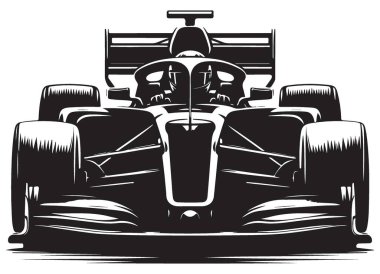 Formula 1 Yarış Araba Vektörü İllüstrasyon Otomotiv Tasarımı