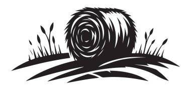 Saman Bale Görünümü Görüntü Çizimi Vektör Tasarımı Grafiği