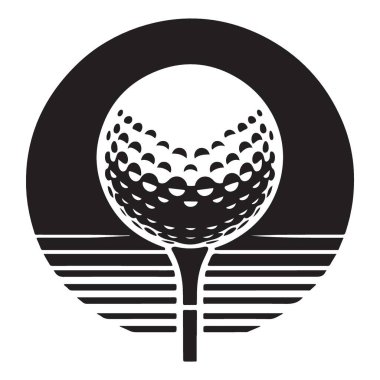 Golf Topu Spor ve Rekreasyon için Tee Illustration Vektörü