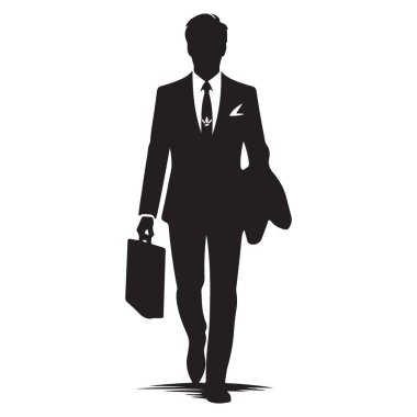 Profesyonel Tasarım ve Görüntü İçin Güvenilir İşadamı Siluet Vektörü