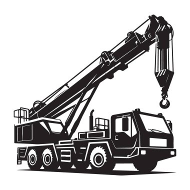 Ağır Görevli Turna Kamyonu Araç Silueti Vektör Yapılandırma Ekipmanı