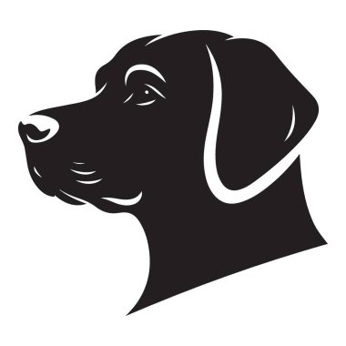 Zarif Labrador Retriever Portre Vektörü Siluet Sanat İndirmesi