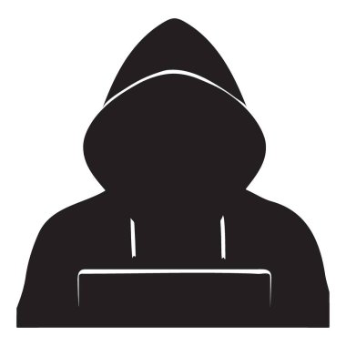 Gizemli Hacker Silueti Görüntü: Kapüşonlu İsimsiz Adam