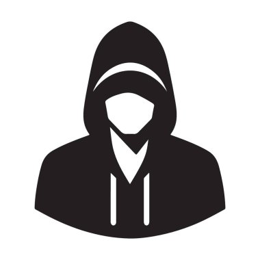 Gizemli Kişi Silueti Çizimi Hacker Avatar ve Hood