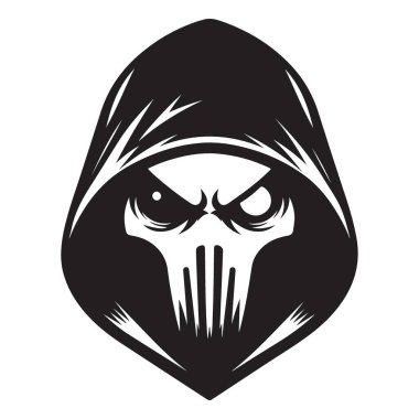 Kafatası Azrail Silueti Karanlık Tehlikenin Görüntüsü