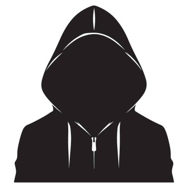 Gizemli temalar için isimsiz başlıklı siluet figürü vektör çizimi