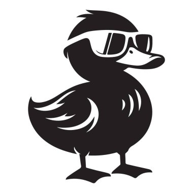 Cool Duck Vector Illustration A Fun Siluet Design for Professionals