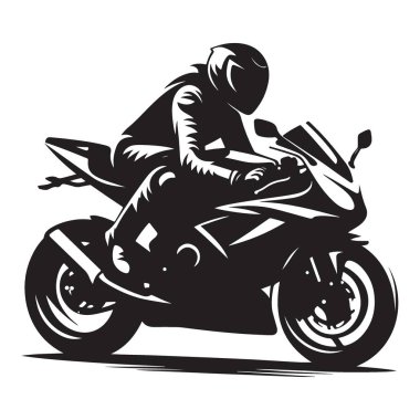 Gösterişli Motosiklet Silüeti Görüntü Yönlendirici Sanatı Hızlı Coşkular için