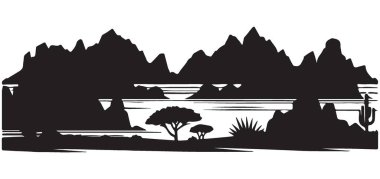 Görkemli Çöl Manzarası Görüntü Görünümü Doğayı Destekleyenler ve Tasarımcılar İçin Görüntü