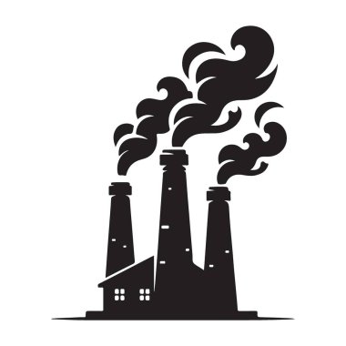 Sanayi veya kirlilik temalı projeler için mükemmel bir imge.