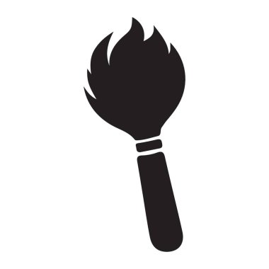 Rehberlik ve tarihi semboller için aydınlatma meşalesi silueti