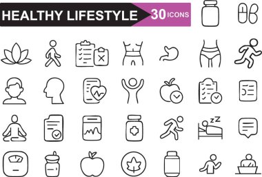 Sağlıklı Yaşam Tarzı Simgesi Saglık ve Zindeliği Desteklemek İçin Mükemmel