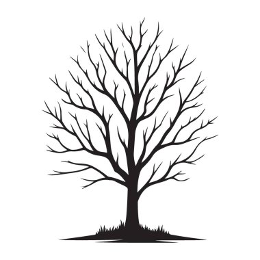 Siluet Yapay Ağaç Resimleri Minimalist Beyaz Arkaplan