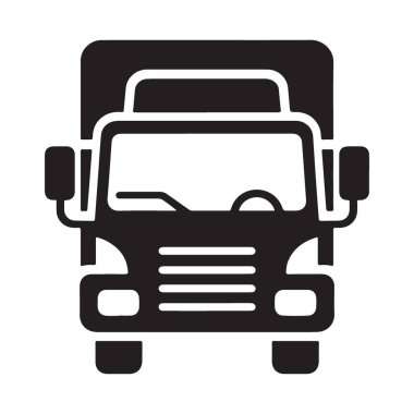 Lojistik Endüstrisi Tasarımı için Ticari Ulaşım Kamyonu Vektör İllüstrasyonu