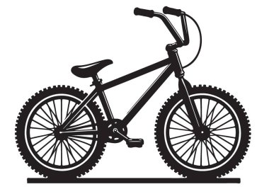 Extreme Sports için BMX Motorsiklet Siluet Vektör ResmiName