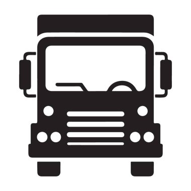 Kamyon Silueti Teslimat Aracı İllüstrasyon Ticari Ulaşım Öngörünümü