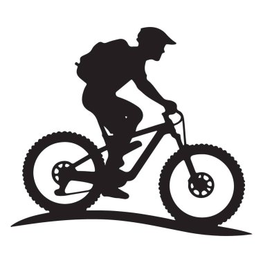 Açık Hava Maceraları ve Spor Grafikleri İçin Dağ Motorcusu Silueti