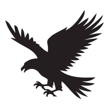 Güçlü Uçan Kartal Görüntü Vektörü Tasarımlar için Grafiksel Çizim