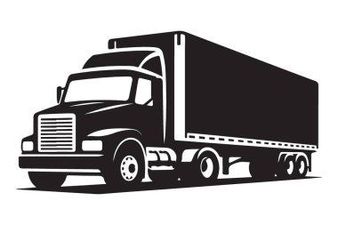 Lojistik ve Ulaşım için Yarı Kamyon Görüntü Vektörü