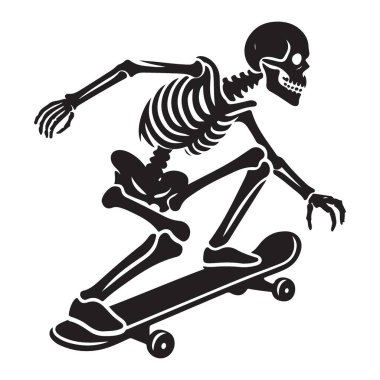 Şehir Sanatı için İskelet Siluet Görüntü Vektörü