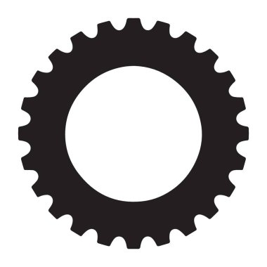 Mekanik Tasarım için Basit Gear Silüeti Vektör ResmiComment