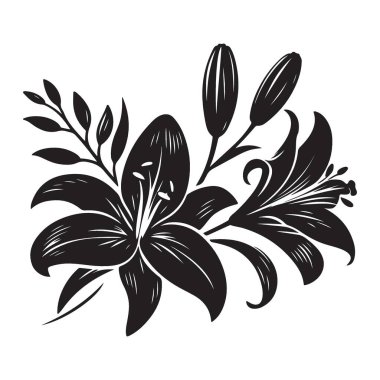 Güzel Lily Buket Silueti Sersemletici Çiçek Düzenleme Tasarımı