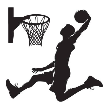Basketbol Saplantılı ve Tasarımcılar için Basketbol Saplantılı Siluet Çizimi