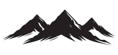 Majestic Mountain Range Vektör İllüstrasyon Doğa Hevesleri için Grafik Kaynağı