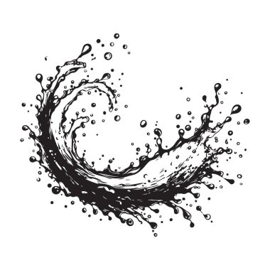 Dairesel Hareketli Dinamik Su Sıçratma Vektörü ResmiComment