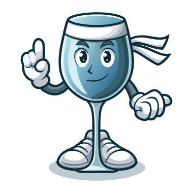 Zafer İçin Saç bandı Eğitimli Yaratıcı Şarap Camı Çizgi Filmi Karakteri