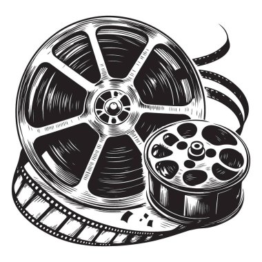 Klasik Film Vektör Resimleri Film Endüstrisi Eğlencesi