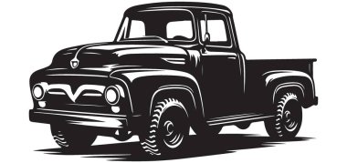 Klasik pikap çizimi zamansız klasik araç tasarımı