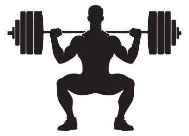 Siluet Çizimi Halter Ağırlık Çalışması ve Spor Motivasyonu