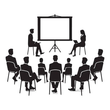 Seyirci ve Projektör Görünümü ile Siluet Sunumu Sahnesi