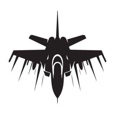 Fighter Jet Siluet Vektör Görüntü Tasarımı