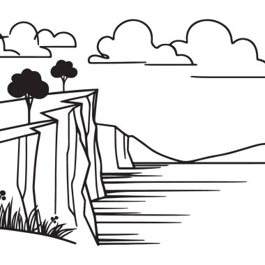 Dramatik Sahil Kıyısı Resimleri Serene Ocean View Siyah ve Beyaz