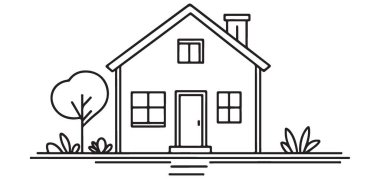 Şirin Varoş Evi Resimlerinin Basit Çizimi