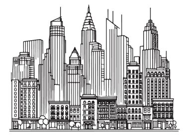 Kentsel Planlama ve Tasarım için Ayrıntılı Şehir Planlama Vektörü İllüstrasyonu