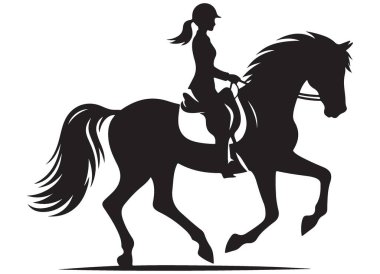 Atlı Süvari Sürücüsü Tasarımlar için Sanatsal Vektör Resmi