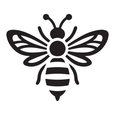 Doğa ve Bal Tasarımları için Arı Silueti Vektör ResmiName