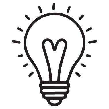 Kalp Filamanı Ampulü Silueti Bir Fikri Sembolize Ediyor